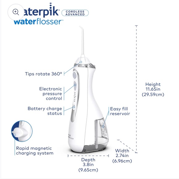 Waterpik Cordless Advanced 2.0 Water Flosser - Picture 7 of 11